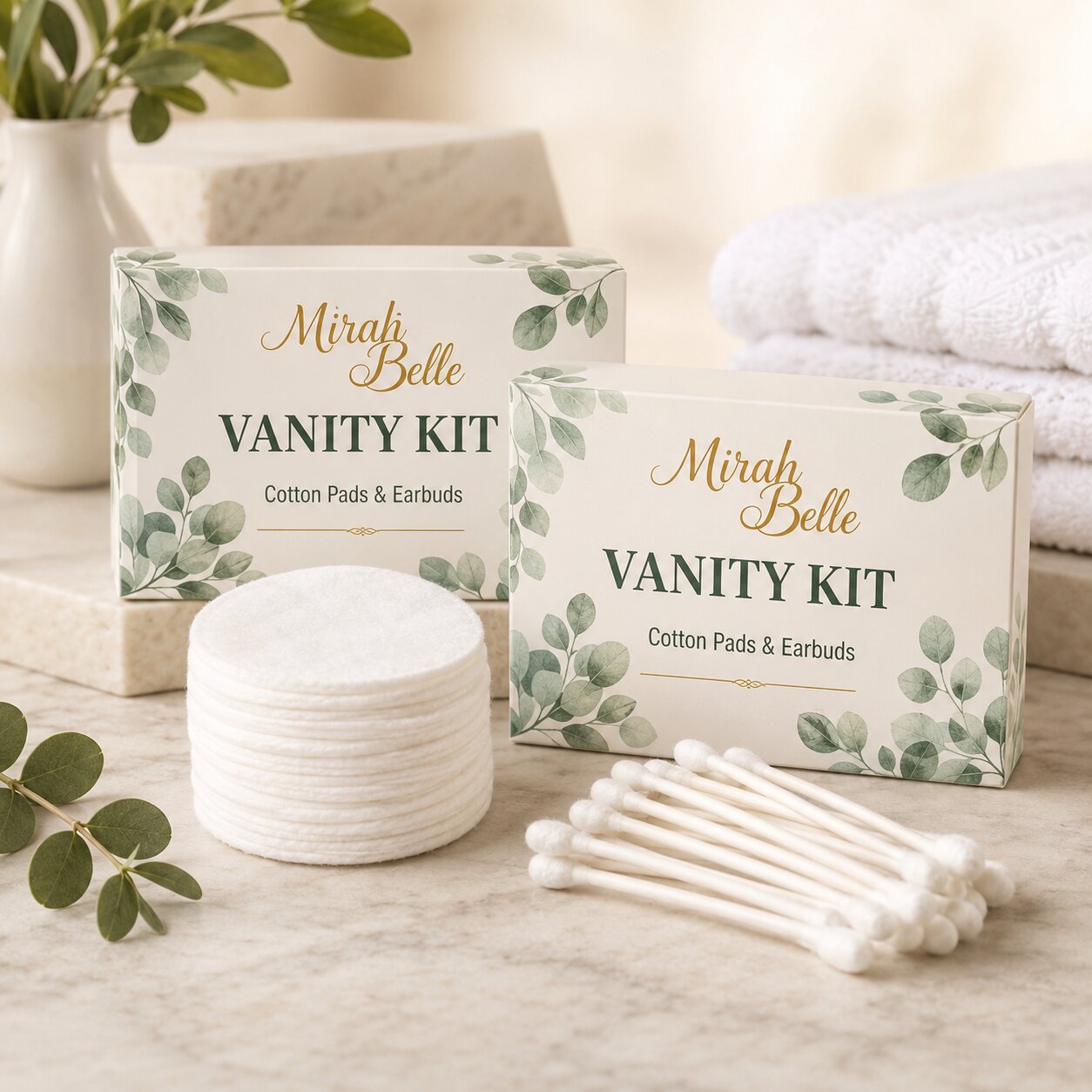 Vanity Kit with Cotton Pads & Buds from Mirah Belle Hospitality
