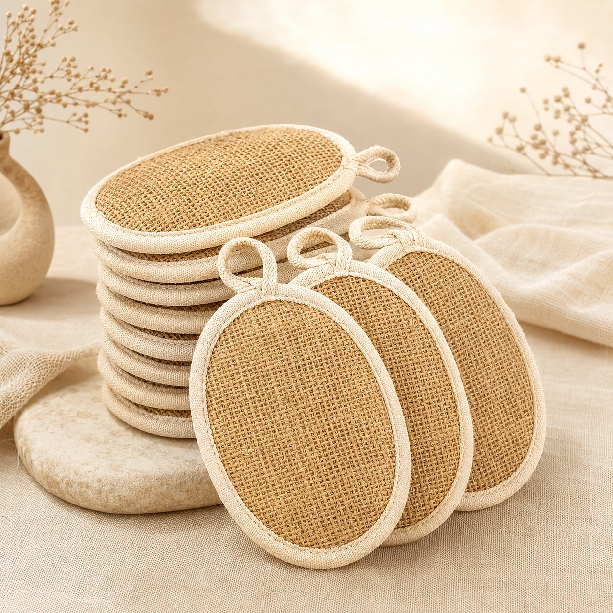 Natural Jute Loofah from Mirah Belle Hospitality