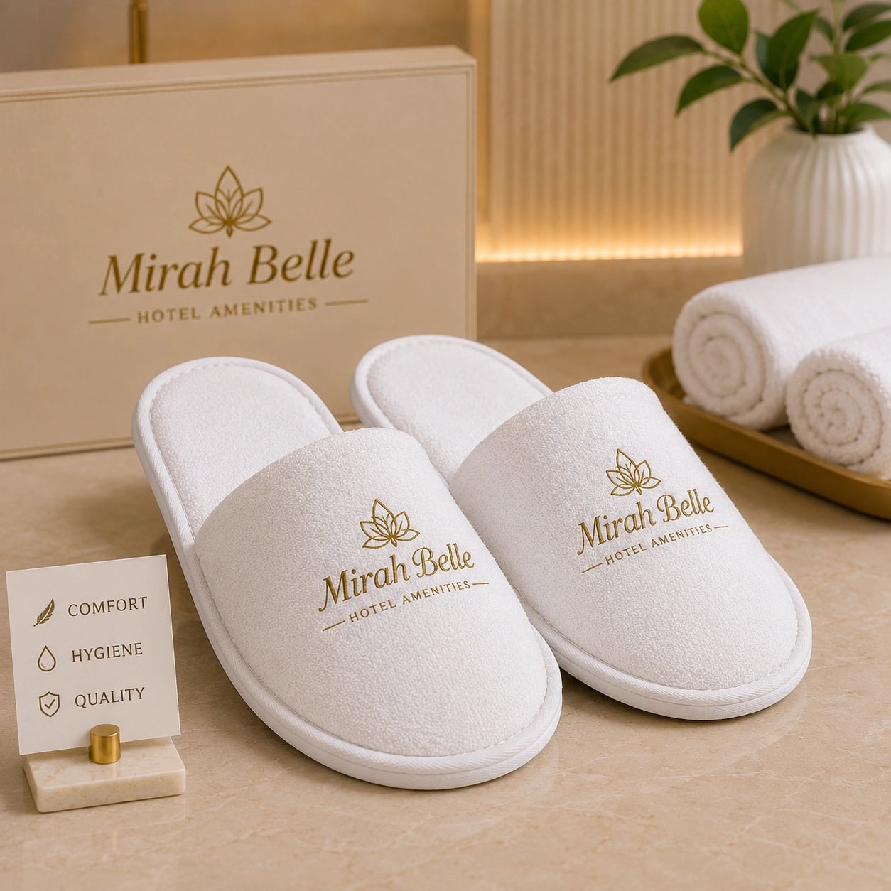 Hotel Slippers from Mirah Belle Hospitality