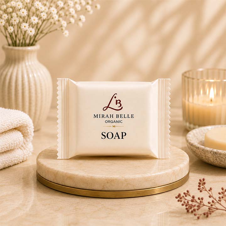 Wrapped Guest Soap from Mirah Belle Hospitality